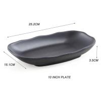 ราคา จานเปลเหลี่ยมขอบริ้ว 10 นิ้ว สีดำ (40859940418)
