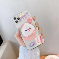 ราคา [พร้อมส่งไทย ] เคสไอโฟน Iphone 11/ 11 Pro max เคสใสลายหมีพีช + Griptok ลายพีชหน้าฟรุ้งฟริ้ง เคสนิ่ม [casehoursstore] (5344886538)