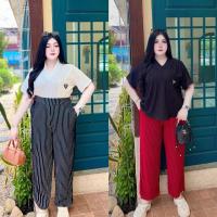 ราคา ชุดเซ็ทขายาวใส่ชิวๆสาวอวบอ้วนอก50++ (27903132444)