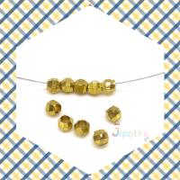 ราคา 10เม็ด ลูกปะคำ ทองเหลืองแท้ เม็ดคั่นร้อยสร้อย เม็ดคั่นตกแต่ง ทรงตัด เม็ดขนาด 4 มม (3850091367)