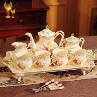 ราคา ชุดแก้วกาแฟ + ถาด ชุดถ้วยกาแฟเซรามิกยุโรปและจานรอง แก้ว+จานรอง แก้ว+จานรอง+ฝา ชุดกาแฟ (4848404157)