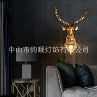 ราคา โคมไฟติดผนังรูปหัวกวางโชคลาภ สไตล์นอร์ดิก สำหรับห้องนั่งเล่น ผนังหลังทีวี โคมไฟติดผนังรูปหัวกวางสร้างสรรค์ MFMP (26588716167)