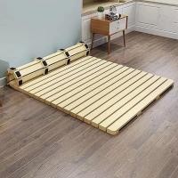 ราคา new Pallet พาเลทไม้ เตียงไม้พาเลท เตียงไม้ทึบเสื่อทาทามิระบายอากาศโครงกระดูกความชื้นแผ่น (20279437934)