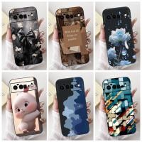 ราคา สําหรับ Google Pixel 6 Pro Pixel6 ใหม่น่ารักการ์ตูนดอกไม้ปลอก Google Pixel 6 6pro เคสซิลิโคนสีดํานุ่ม (44000674992)