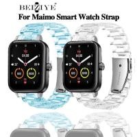ราคา สาย maimo สมาร์ทวอช โปร่งใส สายสมาร์ทวอทช์ maimo smartwatchกันน้ำ สายกีฬา (9595387751)