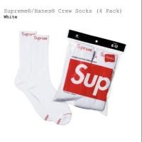 ราคา Supreme/Hanes Cerw Socks White แท้ (1แพ็ค/4คู่) ราคา 1990 บาท (2302380291)