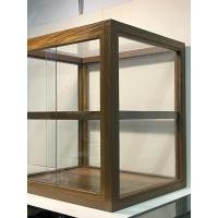 ราคา ตู้กระจกไม้สักแท้ 2 ชั้น สำหรับโชว์ขนมหรือสินค้า (27027779025)
