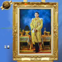 ราคา กรอบหลุยส์สีทอง ขนาดรูป 15x21นิ้ว ดอกหลุยส์ใหญ่ (12604661053)