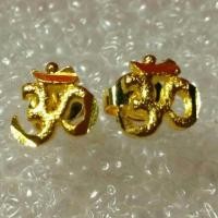 ราคา ต่างหูสัญลักษณ์ตัวโอม หุ้มทอง100% (44637712)