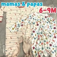 ราคา #มือสอง ขายคู่* ชุดนอนคลุมเท้า6-9M แบรนด์mamas&papas (29810574382)