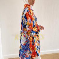 ราคา KEMEJA NEALA เสื้อเชิ้ตผ้าซาตินพิมพ์ลายดอกไม้เสื้อ Raya (25174748645)