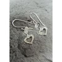 ราคา (100% AUTHENTIC NEW ของแท้ของใหม่ 100%) ต่างหู COACH Double Heart Script Earring Sterling Silver เงินแท้ (15523592338)