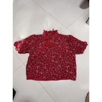 ราคา เสื้อลายดอกสีแดง ผ้าชีฟอง มือ 1 (21762075293)