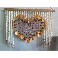 ราคา ม่านโมบายหอย แต่งบ้านลวยๆรูปหัวใจ1ดวงกว้าง80ซม ยาว75ซม (3334678242)