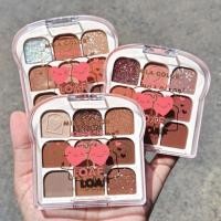 ราคา พาเลทตา9ช่อง mila color โทนน้ำตาล อายแชโดว์+กริตเตอร์ เนื้อละเอียด สีสวย MC5058 (23559868761)