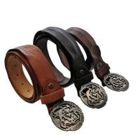 ราคา เข็มขัดหนังแท้ Diesel ดีเซล หัวเหล็กฉลุลาย สี Silver หนังแท้ 100% หนังปั๊มลายนูน มี 4 สีให้เลือก Diesel Leather Belt (3288910442)