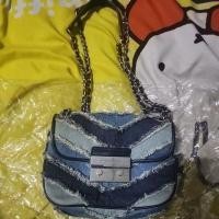 ราคา ขายกระเป๋ามือสอง - MICHAEL KORS SLOAN HANDBAG CANVAS DENIM (28251096244)