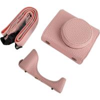 ราคา G7 X G7X II G7X III, Vintage หนังกล้องสําหรับ Canon PowerShot G7X G7X Mark II G7X Mark III กล้อง DSLR, เคสป้องกันพร้อมสายคล้อง (29230752315)