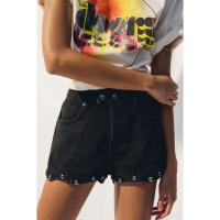 ราคา H&M(เอชแอนด์เอ็ม) กางเกงขาสั้นเดนิมประดับหมุด ผู้หญิง 1292829 (44104802447)