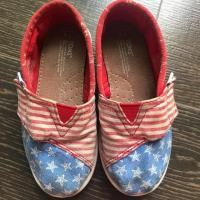 ราคา รองเท้าเด็ก สลิปออน Toms ลายธงชาติอเมริกา ไซส์ 16 ซม (1105828825)