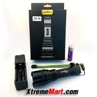 ราคา ชุดเซตไฟฉาย SupFire C8 T6 LED flashlight 1100LM 5 โหมด แสงขาว(สีดำ) (2030527954)