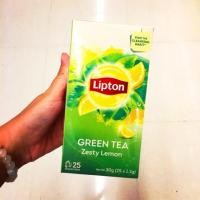 ราคา ชาเขียวกลิ่นเลมอน ลิปตัน Lipton Green tea Zesty Lemon ชาเขียวผงกลิ่นเลมอน ชนิดซอง 25 ซอง 30g (6643794027)