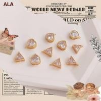 ราคา ALA เครื่องประดับ DIYจี้รูปหัวใจสามเหลี่ยมเคลือบทอง 14K รักษาสี ฝังซิรคอน อุปกรณ์ทำสร้อยข้อมือและต่างหู[bead ลูกปัดสีทอง ลูกปัดเงิน ลูกปัด DIY ร้อยลูกปัด DIY ลูกปัดเล็ก] (41152792658)