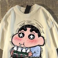 ราคา เสื้อยืดคู่ชาย-หญิงน่ารัก ลายชินจัง (เครยอนชินจัง) สไตล์ญี่ปุ่น แขนสั้นหลวม ลายทางตัวอักษรสกรีน ฤดูร้อน2025 CMDXY5107 (28179049635)
