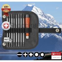 ราคา ดอกไขควง ไขควงชุดเล็ก 9 ตัว PB Swiss Tools รุ่น PB 515 ปากแบน แฉก หกเหลี่ยม หัวดาวและปาก PZ พร้อมซองหนัง ของแท้ 100% (25772517521)