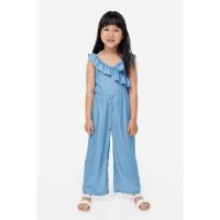 ราคา H&M Girl Flounce-trimmed lyocell jumpsuit 1168767_2 (27650303221)