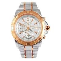 ราคา Seiko SNAE08P1 Alarm White Dial Two Tone Stainless Chronograph Watch Silver/Gold Stainless Strap (578551179)