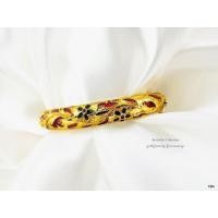 ราคา กำไลข้อมือลงยาสุโขทัย งานหุ้มทอง5 ไมครอน (18383449296)