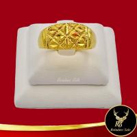 ราคา Ring (No.71RD) แหวนหุ้มทอง แหวนผู้หญิง แหวนแฟชั่นทองชุบ ลายหัวโปร่งตารางจิกเพชร นน.1 สลึง งานเคลือบแก้วหนาพิเศษ (18162584040)