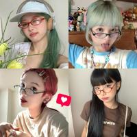 ราคา [ส่งไว รุ่นฮิต] แว่นสายตา แนว Y2K แบ๊วๆ ใสๆ ทรงกำลังฮิต ใส่แล้วหน้าเด็ก กำลังมาแรง Missxindy VE03. (26319053070)