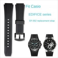 ราคา สายนาฬิกาข้อมือซิลิโคน 20 มม. สีดํา สําหรับ Casio EDIFICE Series EF-552PB-1A2 EF552 (25100199381)