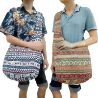 ราคา กระเป๋าย่ามสะพายผ้านากา กระเป๋าย่ามผ้าพื้นเมือง สะพายข้าง หรือ พาดลำตัวก็ได้ ลายนากา สไตล์โบฮีเมียน (6466477399)