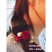 ราคา ยางรัดผม สไตล์เกาหลี ยางมัดผมน่ารักๆ ห้อยปอมปอม มุก (973818060)