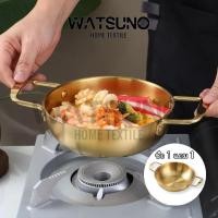 ราคา Watsuno.หม้อราเมนทองเหลืองสไตล์เกาหลี - ซุปมิโซะสแตนเลสและหม้อไฟอาหารทะเล (26087761974)