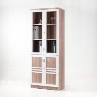 ราคา ชั้นวางของ วางหนังสือ+เอกสาร มีบานกระจกเปิดปิด และกุญแจล๊อค รุ่น F752 (80x38x203 ซม.) (23455441873)