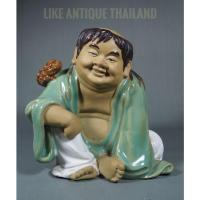 ราคา ตุ๊กตาแปะยิ้มกระเบื้องจีน มีกบเกาะไหล่ (8773211016)