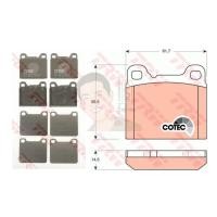 ราคา GDB1160 ผ้าเบรค-หลัง(TRW) (เนื้อผ้า COTEC) VOLVO 850, 940, S70,V70 /VOLVO S90 3.0 '98 (10878843276)