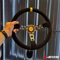 ราคา พวงมาลัย Momo NEW 2022 หนังกลับ สีดำ ก้าน สกรีน โลโก้ Momo พวงมาลัยแต่ง โมโม่ ตัวใหม่ล่าสุด (2900611528)