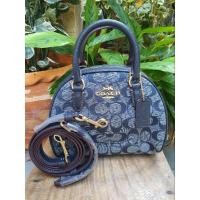 ราคา แท้!! 100% กระเป๋าสะพาย Coach Sydney Satchel In Signature Chambray ผ้ายีนส์ ใหม่ (25806134858)