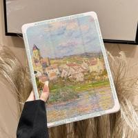 ราคา ภาพสีน้ำมัน เคสซิลิโคน เคสไอแพด ที่ใส่ปากกาไอแพด สําหรับ Ipad gen9 8 7 เคส ipad Air 5 4 3 เคสไอแพด pro 11 mini (23315367732)