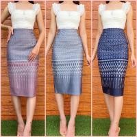 ราคา กระโปรงผ้าโรเชส รุ่น BELLA ทรงสอบ ลายไทย ยาว 27 นิ้ว (24836289740)