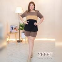 ราคา ชุดเซ็ทผ้ามูลเวฟทรีโทน+กางเกงขาสั้น 2656T (29408999151)