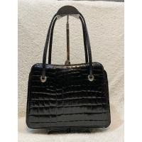 ราคา กระเป๋าทรงกล่อง หนังจระเข้แท้วินเทจ มือสองนำเข้า (26058256143)