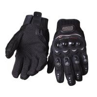 ราคา Pro Bike ถุงมือมอเตอร์ไซค์หนัง แบบเต็มมือ (สีดำ) (88476391)