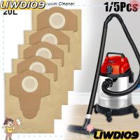 ราคา LIWD 1/5 ชิ้นเปียกและแห้ง Vac กระเป๋า,อุปกรณ์เสริม 20L ถุงเก็บฝุ่น,ทนทานเก็บฝุ่นเครื่องดูดฝุ่นสําหรับ BT-VC 1250S (42360254693)