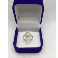 ราคา แหวนซิทริน เงินแท้ 925 ชุบทองคำขาว (4694016910)